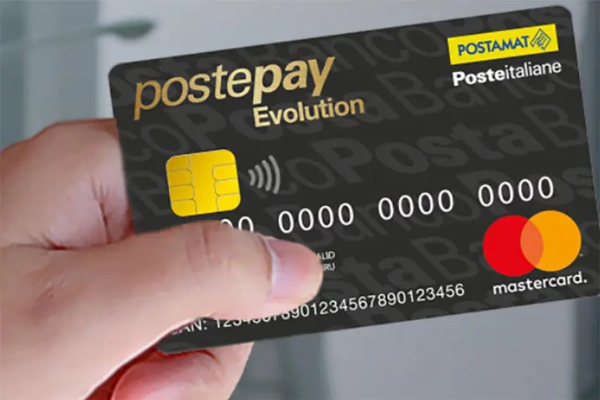 Postepay Evolution debitcard MasterCard branded