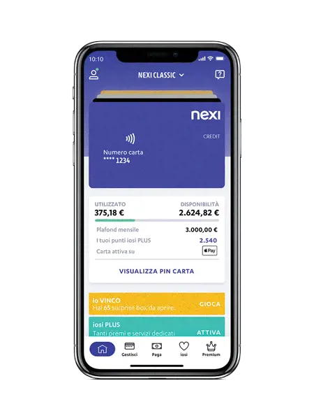 The Nexi app to keep track of your (online) payments.